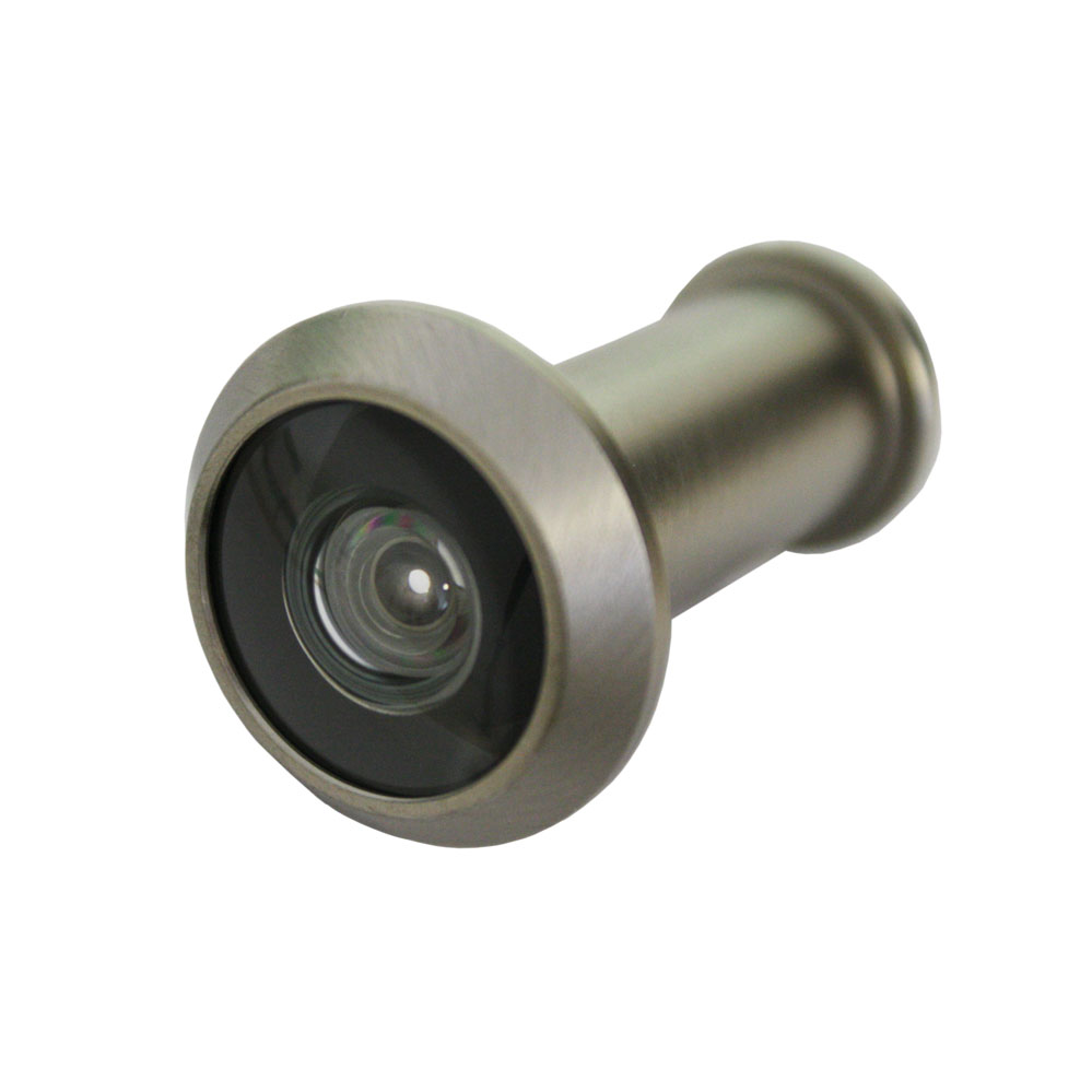 Weitwinkel Türspione / 14 mm Durchmesser Nickel gebürstet / passend für Türstärke: 35-60 mm