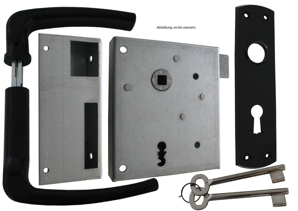 Rheinisches-Kastenschloss / BB-gelocht / 60-Dorn Nr. 7KRE (rechts einwärts) / 55mm Entfernung / 8mm