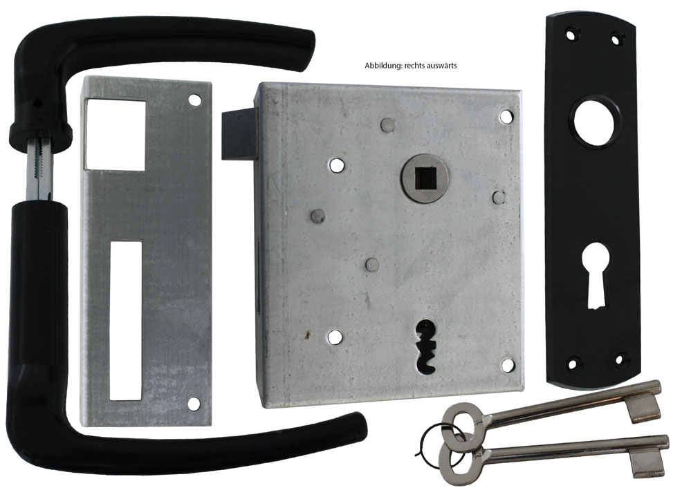 Rheinisches-Kastenschloss / BB-gelocht / 60-Dorn Nr. 7KRA (rechts auswärts) / 55mm Entfernung / 8mm