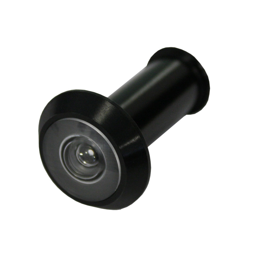 Türspione aus Aluminium / 14 mm Durchmesser schwarz / passend für Türstärke: 35-60 mm